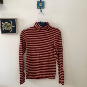 Madewell Ribbed Striped Turtleneck